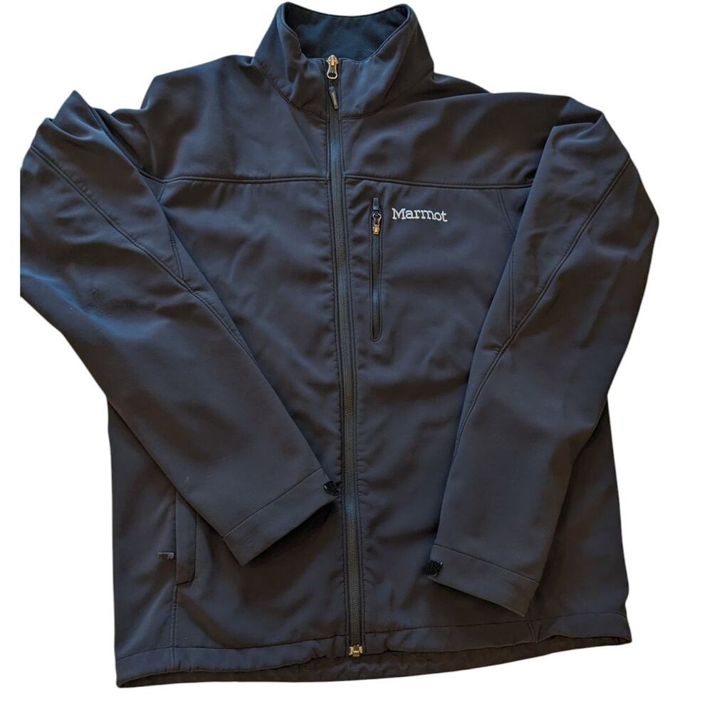 Marmot Softshell Jacket Mens Medium Windproof Zip… - image 1